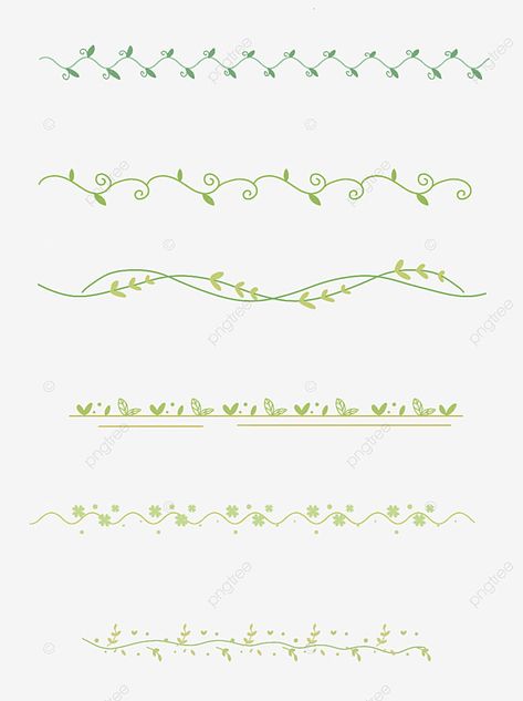 Dividers Aesthetic, Academia Notion, Draw Dividers, Green Cartoon, Text Dividers, Hand Clipart, Bullet Journal Ideas Templates, Green Sheets, Holiday Clipart