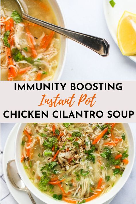 Cilantro Soup, Chicken Cilantro, Coriander Soup, Crunchy Veggies, Instant Pot Cookbook, Healthy Indian Recipes, Ginger Chicken, Instant Pot Soup, Veggie Soup