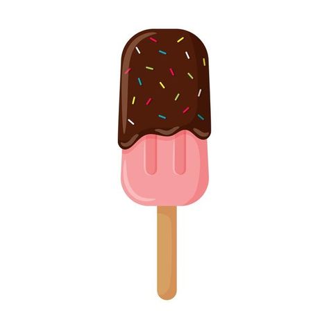 Popsicle Cartoon, Cartoon Popsicle, Jeans Sticker, Cartoon Chocolate, Ice Cream Cartoon, Ice Popsicle, Ice Cream Stand, Honey Spoons, Food Cartoon