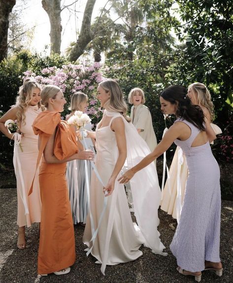 Pastel Bridesmaid Dresses, Floral Cakes, Bridesmaid Colors, Wedding Attire Guest, Bridesmaid Style, Wedding Mood Board, Wedding Goals, The Arrival, Dresses Floral