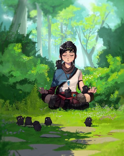 アート on Twitter: "Kena: Bridge of Spirits By Daniel Santana… " It Fanart, Kena Bridge Of Spirits, Bridge, Forest, On Twitter, Twitter, Art