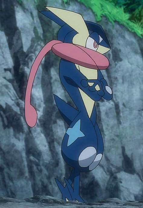 Hear Me Out Pokemon, Ash Greninja Pfp, Green Ninja Pokemon, Greninja Tattoo, Shiny Greninja, Pokemon Screenshots, Pokemon Ash Greninja, Pokemon Guys, Greninja Pokemon