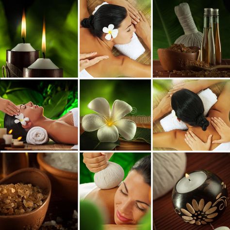 Spa collage. Spa theme photo collage composed of different images , #ad, #theme, #collage, #Spa, #images, #composed #ad Spa Treatments Massage, Image Zen, Spa Images, Remedial Massage, Massage Place, Massage Business, Massage Center, Wellness Massage, Professional Massage