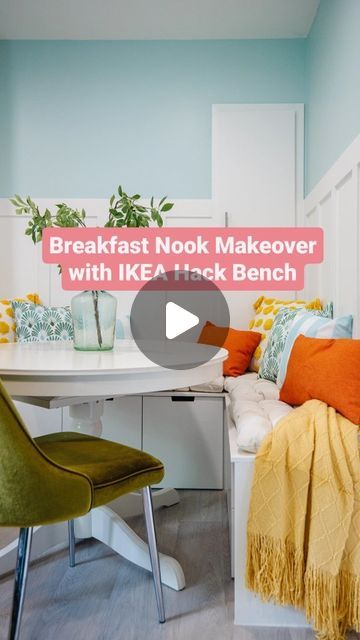 Christina Dennis on Instagram: "What do you think of this breakfast nook makeover I did for my sister? I love how this turned out, especially the IKEA NORDLI hack bench! For more details and links to items I used: 🩷 tap the link in my bio at @thediymommy and tap "Post Links" and the nook photo 🩷 copy and paste this link in your browser on desktop: https://thediymommy.com/build-a-bench-seat-for-the-kitchen-table-diy-ikea-hack/ 🩷 Google "The DIY Mommy IKEA Bench Seat"  #thediymommy #ikeahack #breakfastnook #roommakeover #diydecor" Breakfast Nook Bench Storage, Kallax Breakfast Nook, Ikea Shelf Bench Hack, Kitchen Wall Bench Seating, Ikea Kitchen Bench Hack, Ikea Bench Hack Dining Banquette Seating, Breakfast Nook Bench Ikea, Ikea Bench Seat Hack Breakfast Nooks, Ikea Dining Bench Hack