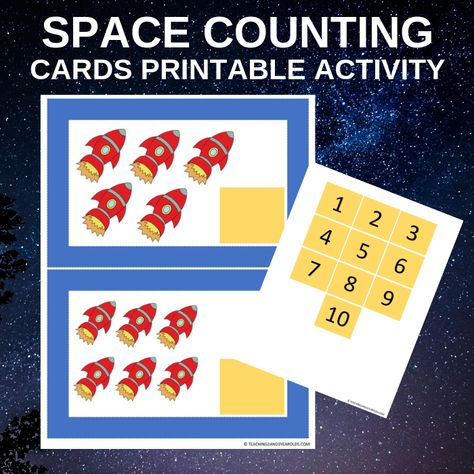 Preschool Space Activities, Preschool Space Theme, Space Activities For Preschoolers, Printable Rocket, Space Lesson Plans, Space Activities For Kids, Space Lessons, Counting Activities Preschool, Science For Toddlers