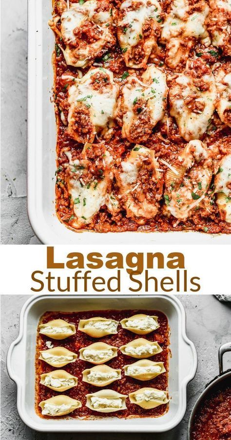 Shell Noodles, Lasagna Stuffed Shells, Homemade Takeout, Shell Pasta Recipes, Dinner Favorites, Tastes Better From Scratch, Rice Dinner, Stuffed Shells Recipe, Delicious Pasta