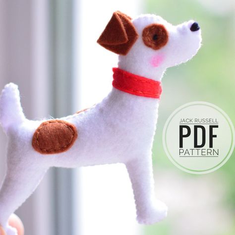 Felt Truck Pattern, Plush Dog Pattern, Felt Dog Ornament Pattern Free, Dog Felt Pattern, Felt Dog Pattern, Dog Stuffed Toy, Felt Bat, Dog Kawaii, Dog Plushie