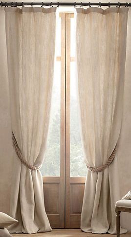 Traditional Curtains, Linen Drapery, Plain Curtains, The Curtains, White Linen Bedding, Curtains Living, Modern Curtains, Home Curtains, Curtain Designs