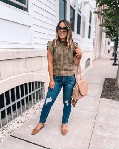 About Mrs.Casual | Jenn Mandriota, Social Influencer, Fashionista | MrsCasual Mrs Casual, Perfect Fall Boots, Target Haul, Clothing Tips, Jeans And Flats, Friday Favorites, Teacher Mom, Ruffled Sleeve Top, Button Fly Jeans