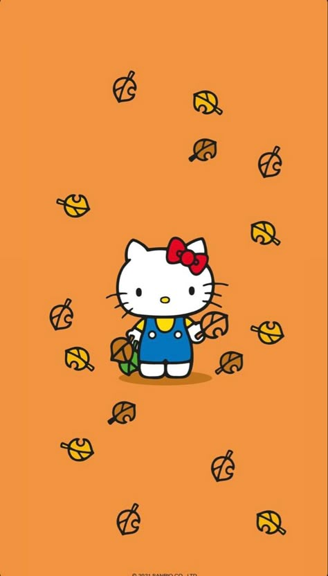 Hello Kitty Fall Wallpaper, Hello Kitty Halloween Wallpaper, Walpapers Cute, Hello Kitty Wallpaper Hd, Hello Kitty Videos, Walpaper Hello Kitty, Hello Kitty Themes, Thanksgiving Wallpaper, Kitty Images