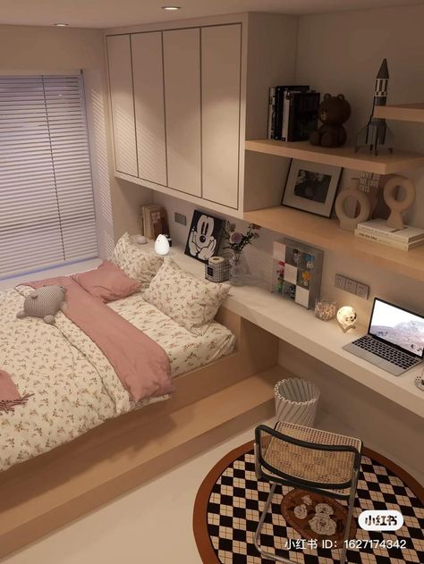 Small Room Interior, Small Room Makeover, Bedroom Ideas For Small Rooms Diy, Room Organization Bedroom, Cool Room Designs, Small Room Design Bedroom, Small Bedroom Designs, Dekorasi Kamar Tidur, Room Redesign