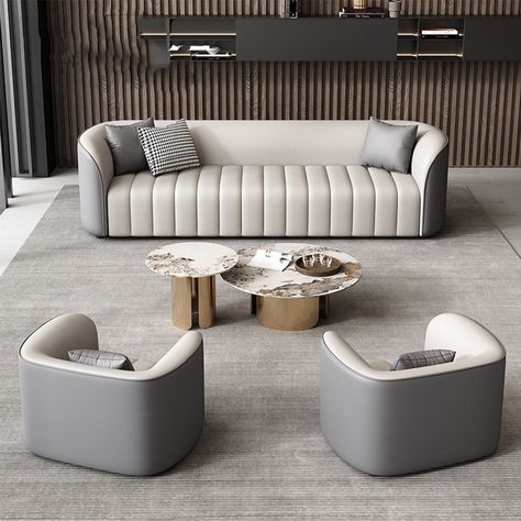 White Loveseat, Modern Living Room Set, Nordic Sofa, Wayfair Living Room, Leather Living Room, Simple Sofa, Cosy Living, Leather Living Room Set, Living Room Set