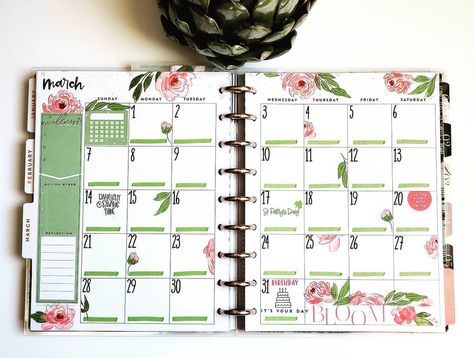 March Planner Layout, Month Planner Ideas, March Planner Ideas, Happy Planner Monthly Layout Ideas, Monthly Planner Ideas, Happy Teacher Planner, Planner Monthly Layout, Mini Planner, Mambi Happy Planner