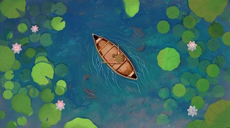 Fungi Art, Boat Illustration, Sky Art Painting, Bg Design, Boat Painting, Ghibli Art, Baymax, Cartoon Background, Amazing Art Painting