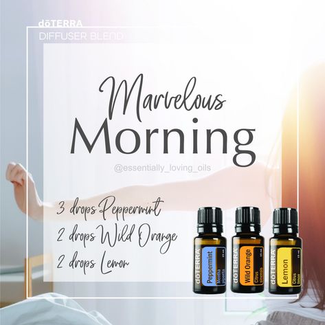 Morning Diffuser Blend, Essential Oil Usage, Wild Orange Essential Oil, Doterra Diffuser, Doterra Diffuser Blends, Essential Oil Diffuser Blends Recipes, Essential Oils Guide, Oil Diffuser Recipes, Diffuser Blend