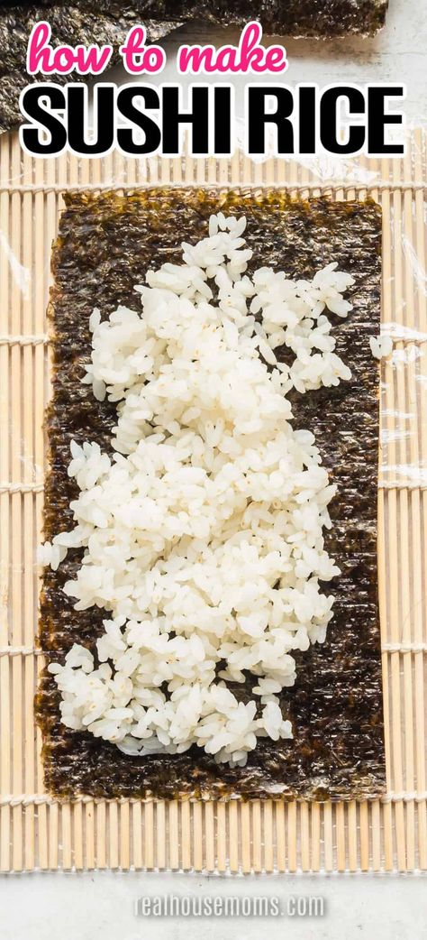 Make all of your favorite sushi rolls at home, starting with amazing Sushi Rice! Whether you love Maki or Nagiri, this rice is a must-have! #Realhousemoms #sushirice #rice #sushi #japanesecusine #ricevinegar #sugar #easyrecipe #kidapproved #weeknightrecipe Sushi Rolls At Home, Sushi Rice Recipes, Snap Pea Salad, Rice Sushi, Rice Lights, Ginger Dressing, How To Make Sushi, Sushi Rice, Sushi Rolls