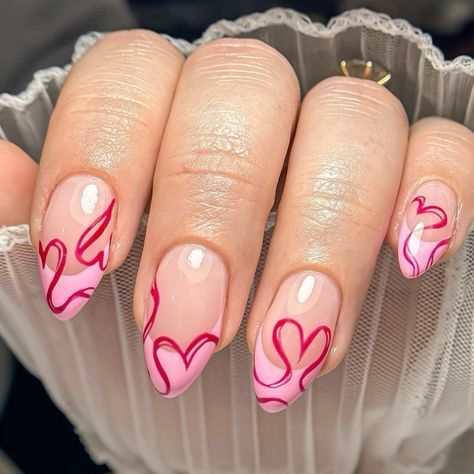 Simple Gel Nails, Minimal Nails, Summery Nails, Dope Nails, Valentines Nails, Chrome Nails, Cute Acrylic Nails, Acrylic Nail Designs, Almond Nails