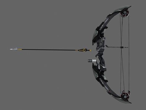 Sci-fi bow and arrow 3d model - CadNav Sci Fi Bow Concept Art, Star Wars Bow And Arrow, Sci Fi Bow And Arrow, Sci Fi Archer, Sci Fi Bow, Bow And Arrow Girl, Transformer Oc, Modeling Concepts, Resin Idea