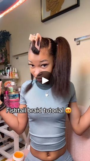 52K views · 28K reactions | Hope this helps❤️
For more context follow @aylecia_1x 
{TikTok- leci.bby}

#Reels #Instagramreels #naturalhair #viral | LeciBæ 5⭐️ | Noevdv · Want U French Braid Ponytail, Braid Ponytail, Fishtail Braids, Hairstyles Straight, Cool Braid Hairstyles, Cool Braids, Fly Girl, Braid Hairstyles, Fish Tail Braid