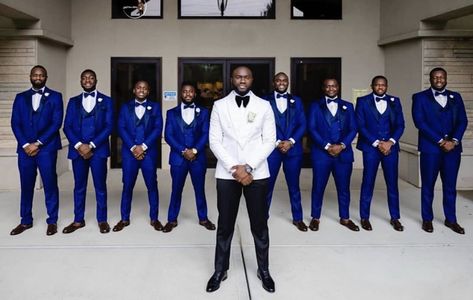 Royal Blue Suit Wedding, Blue Wedding Suit Groom, Blue Groomsmen Attire, All The Kings Men, Blue Groomsmen Suits, Royal Blue Wedding Theme, Groomsmen Shoes, Blue Groomsmen, Groom And Groomsmen Suits