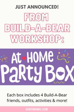 Build-A-Bear Workshop Introduces At Home Boxes | Party Boxes Include 4 Stuffed Friends with Activities and Accessories - Gen Y Mama Build A Bear Birthday Party Diy, Build A Bear Themed Birthday Party, Build A Bear Birthday Party At Home, Diy Build A Bear Party, Build A Bear Party At Home, Build A Bear Birthday Party, Build A Bear Birthday, Build A Bear Party, Four Friends