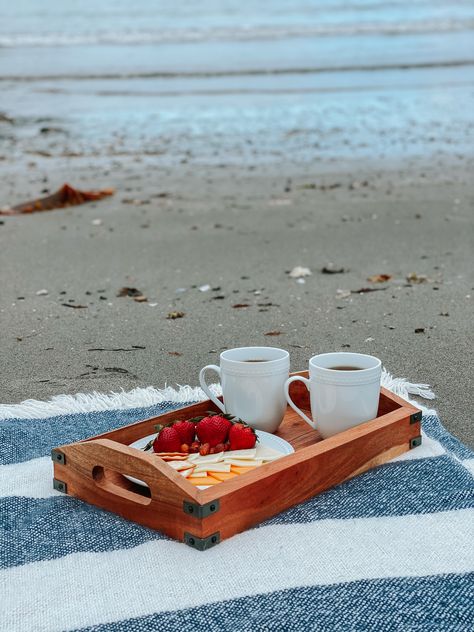 Nothing quite like enjoying hot tea on the beach on a cool summer day. Tea On The Beach, Tea By The Sea, Perfect Picnic, Beach Picnic, Hot Tea, Beach Photoshoot, Serving Tray, Picture Perfect, Summer Fun