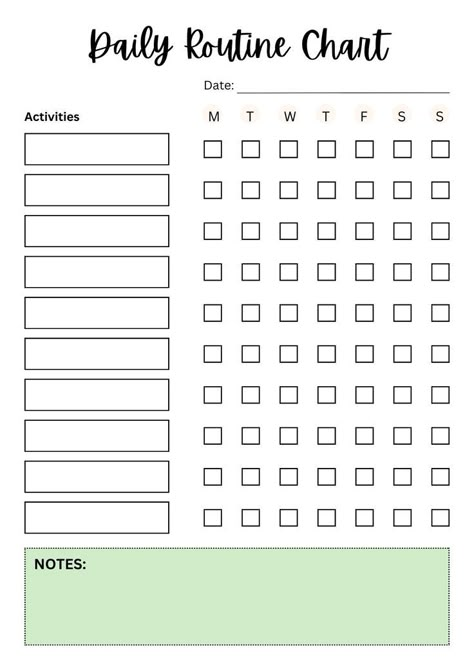 Daily Routine Chart Templates Free Printable PDF Blank Routine Chart, Daily Routine Chart, Daily Organization, Routine Chart, Household Chores, Juggling, Templates Free, Daily Routine, Free Printable