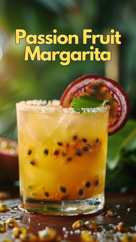 Passion Fruit Margarita Fruit Margarita Recipe, Passion Fruit Margarita Recipe, Passion Fruit Puree, Sweet Martini, Passion Fruit Mojito, Strawberry Martini, Passion Fruit Margarita, Fruit Margarita, Flavored Margaritas