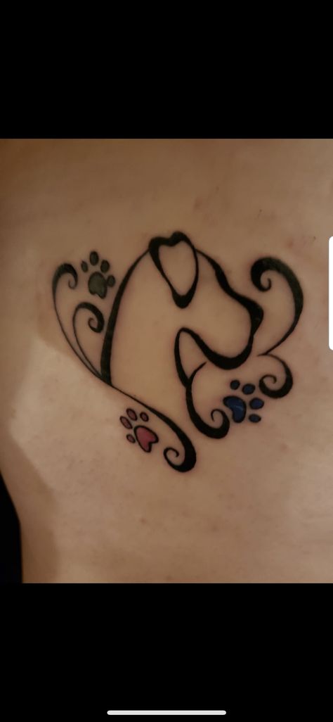 Great Dane Memorial Tattoo, Cat Paw Print With Halo Tattoo, Dog Paw With Angel Wings Tattoo, Great Dane Tattoo Ideas, Butterfly With Paw Print Tattoo, Heart Tattoo With Paw Print, Unique Paw Print Tattoo Dogs, Pet Memorial Tattoo, Cute Tattoos On Wrist