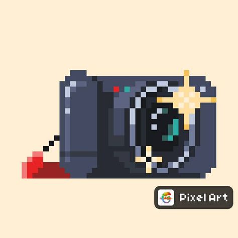 Camera Number Art, Fuse Bead Patterns, Weaving Rug, Pix Art, Pixel Design, Retro Horror, Needlepoint Tapestry, Perler Patterns, Fuse Beads