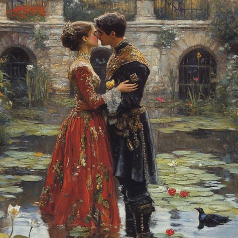 Size Difference Couple Art, Regency Paintings, Gothic Autumn, Fairytale Vibes, Painting Love Couple, Christine Feehan, Fairytale Aesthetic, Images D'art, Romantic Photography