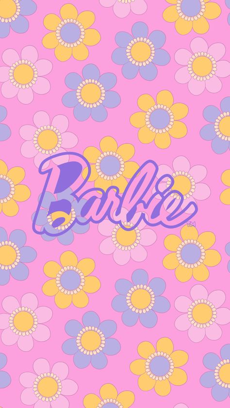 Retro Barbie Wallpaper, Barbie Galentines, Retro Barbie Aesthetic, Barbie Aesthetic Background, 90s Barbie Aesthetic, Ipad Layouts, 80s Girl Toys, Barbie Wallpaper, Holographic Wallpapers