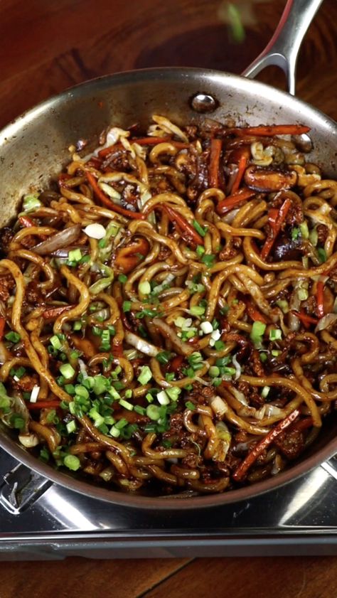 Super Tasty Ground Pork Udon Pork Udon, Mushrooms Pasta, Udon Noodles Recipe, Pork Pasta, Ground Pork Recipes, Pork Noodles, Noodle Recipes Easy, Pork Stir Fry, Stir Fry Noodles