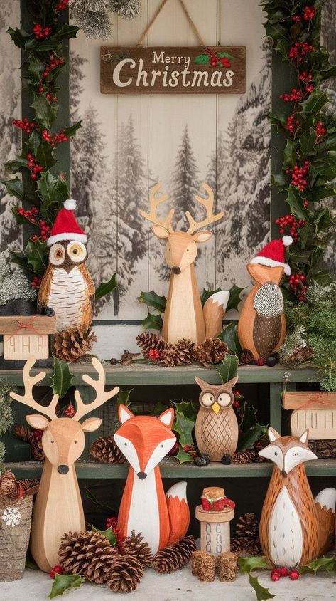 Turn your porch into a woodland retreat with these 270 animal-themed Christmas decor ideas. Featuring adorable woodland creatures like reindeer, foxes, and owls, along with natural elements like pinecones and foliage, these decorations bring the peacefulness of the forest to your home. Ideal for nature lovers, these tips create a cozy and charming holiday atmosphere. Cozy Porch, Woodland Retreat, Christmas Porch Decor Ideas, Themed Christmas, Christmas Porch Decor, Woodland Christmas, Christmas Porch, Woodland Animal, Woodland Creatures