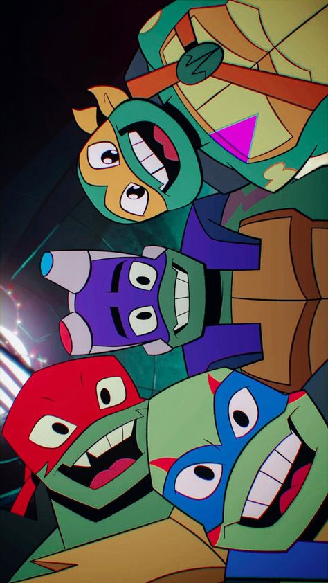 Rottmnt All Brothers, Tmnt Halloween Wallpaper, Rottmnt Hamato Clan Symbol, Donnie Rottmnt Background, Rottmnt Wallpaper Donnie, Tmnt Phone Theme, Rise Donnie Wallpaper, Rottmnt Logo, Rottmnt Group Photo