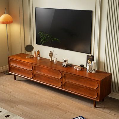 It's pretty and practical at the same time | jessica Ancient Chinese TV cabinet Brown 20.47 x 78.74 x 15.74 in, Manufactured Wood | JDSI1016 | Wayfair Canada Bookshelf Media Console, Retro Tv Console, Mcm Media Console, Bedroom Credenza, 70s Basement, Antique Credenza, Boston Condo, Wooden Credenza, Mcm Credenza