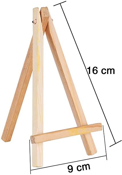 Craft Stick Easel, Mini Easel Ideas, Diy Small Easel Stand, Diy Mini Easel Stand, Easel Diy, Mini Easel Painting, Kids Art Party, Diy Easel, Mini Stand