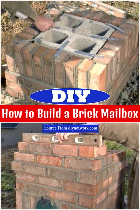 Brick Mailbox Diy, Brick And Wood Mailbox Ideas, Bricked Mailbox Ideas, Unique Mailbox Post Ideas Diy, Mailbox Paver Ideas, Driveway Mailbox Ideas, Masonry Mailbox Ideas, Brick And Stone Mailbox Ideas, Brick Mailbox Makeover