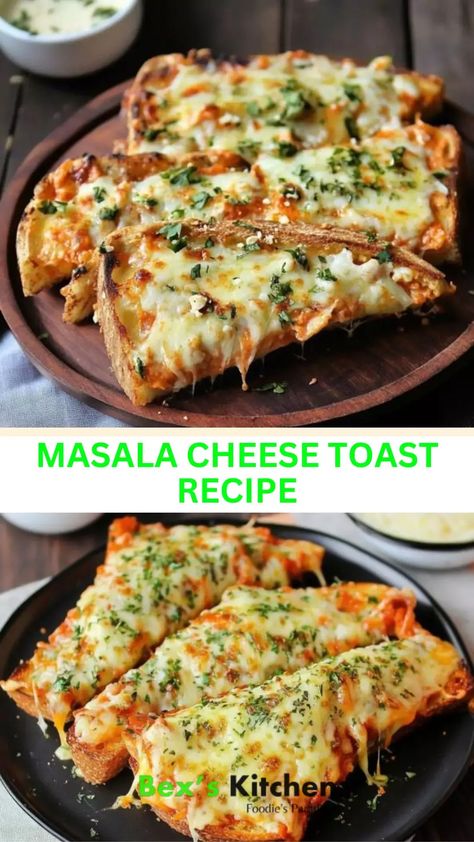 Masala cheese toast recipe – Bex’s Kitchen Bread Toast Recipes Indian, Sizzler Toast Recipe, Bread Toast Recipes, Cheese Toast Recipe, Crispy Bread, Indian Masala, Garlic Bread Recipe, Biscuit Bread, Cheese Toast