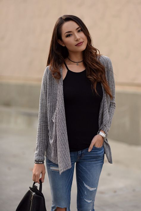 Hapa Time, Jessica Ricks, Wife Style, Health Art, Open Knit Cardigan, Casual Street Style, Cute Woman, Beauty Trends, Chiffon Tops