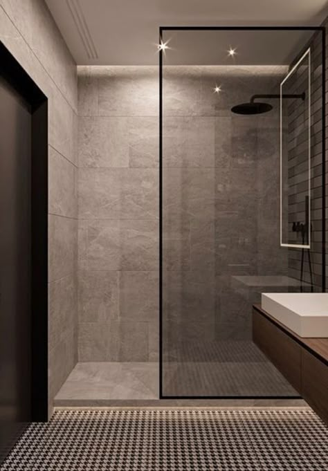 Luxury Bathroom Master Baths, Bilik Air, Bathroom Inspiration Modern, Bad Inspiration, Bathroom Remodel Shower, Bathroom Inspiration Decor, Trendy Bathroom, Bad Design, Apartment Bathroom