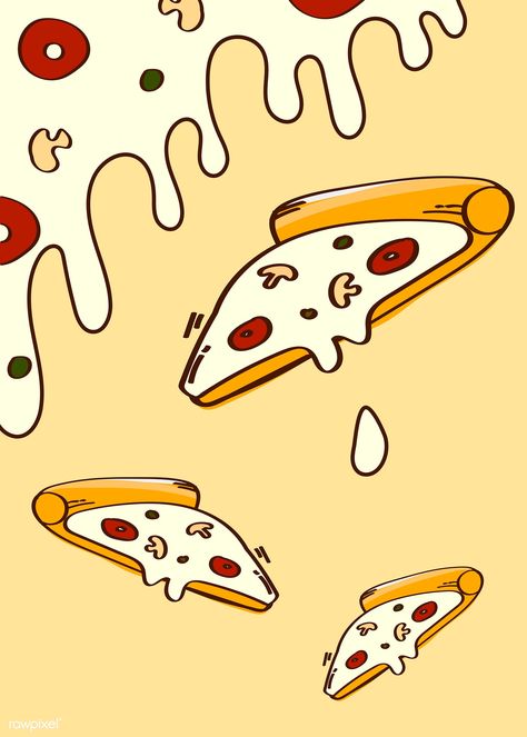 Pizza doodle patterned background vector | free image by rawpixel.com / nap #vector #pattern Fast Food Wallpaper, Pizza Doodle, Pizza Background, Space Pizza, Tower Wallpaper, Pizza Wallpaper, Pizza Cartoon, Pizza Logo, Pizza Art