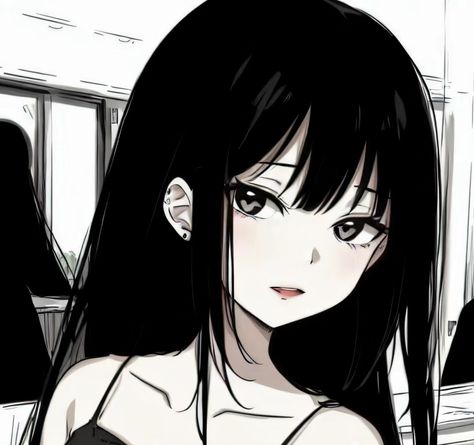 Aesthetic Profile Picture Cartoon Soft, Anime Photo Profile Dark, Anime Black Hair, Comic Style Art, Girly Art Illustrations, Anime Child, Anime Monochrome, Anime Love Couple