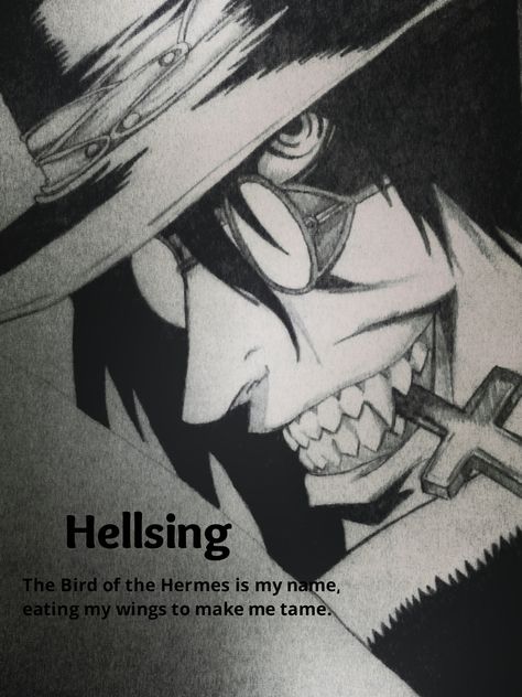 "The bird of the Hermes is my name, eating my wings to make me tame." -Alucard, Hellsing fanart <3 The Bird Of Hermes, My Name Wallpaper, Hellsing Fanart, Hellsing Anime, Anime Sketchbook, Nyc Wallpaper, Alucard Hellsing, Hellsing Ultimate, Hellsing Alucard