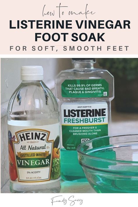 Nails Remedies, Feet Soak, Vinegar Foot Soak, Family Savvy, Homemade Foot Soaks, Listerine Foot Soak, Diy Foot Soak, Foot Soak Recipe, Foot Soaks