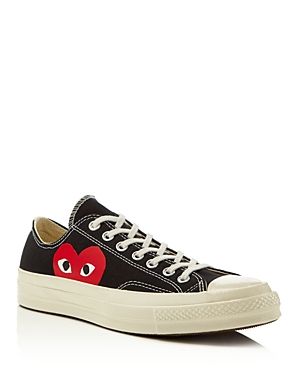 Comme Des Garcons Play Converse, Play X Converse, Play Converse, Converse Low Tops, Play Comme Des Garcons, Trendy Glasses, Comme Des Garcons Play, Heart Logo, Lace Up Sneakers