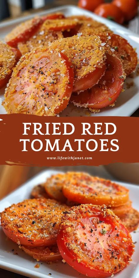 Fried Red Tomatoes Red Tomatoes Recipes, Seasoned Tomato Slices, Vine Ripe Tomato Recipes, What To Do With A Bunch Of Tomatoes, Pan Fried Tomatoes, Ways To Eat Tomatoes, Compari Tomatoes Recipes, Fried Tomatoes Red, Sweet Stewed Tomatoes Recipe