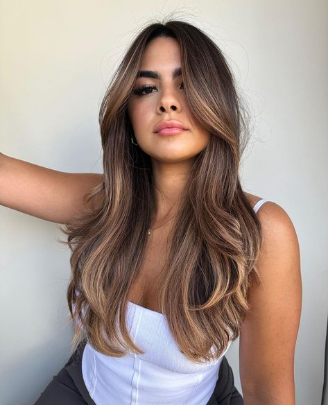 Light Brunette Hair, Caramel Blonde Hair, Rambut Brunette, Honey Brown Hair, Brown Hair Looks, Brown Hair Inspo, Hair Tint, Brunette Balayage, Brunette Hair With Highlights