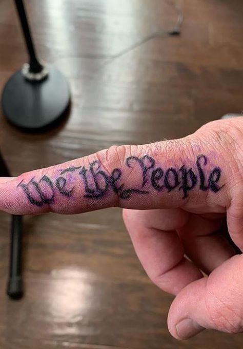 75 Patriotic “We the People” Tattoos and Ideas - Tattoo Me Now We The People Tattoo Woman, Patriotic Hand Tattoos, Small American Flag Tattoo, Patriotic Tattoos For Women, We The People Tattoos, We The People Tattoo, Jason Tattoo, People Tattoos, People Tattoo