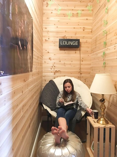 Reading Nook Under Stairs, Meditation Closet, Cool Secret Rooms, Armoire Repurpose, Closet Nook, Reading Nook Closet, Under Stairs Nook, Secret Rooms In Houses, Room Under Stairs